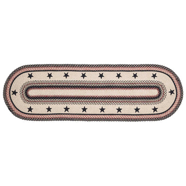 Colonial Star Jute Braided Rug/Runner Oval with Rug Pad 22